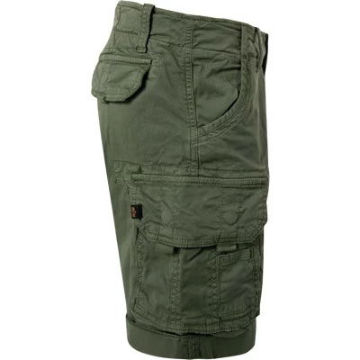 Alpha Industries Cargoshorts, Slim Fit, Baumwolle, Grün – Bild 4