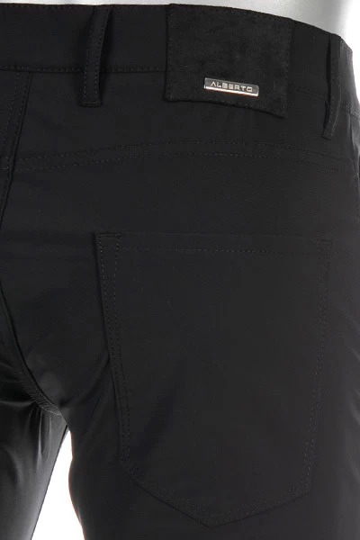 Alberto Hose Slim-WR, Slim Fit, Jersey Revolutional®, Schwarz – Bild 2