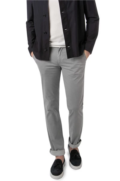 Boss Chino Schino, Slim Fit, Baumwolle, Grau Gemustert