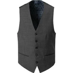 Pierre Cardin Weste, Schurwolle, Steingrau