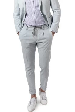 Baldessarini Hose, Leinen, Hellblau Meliert