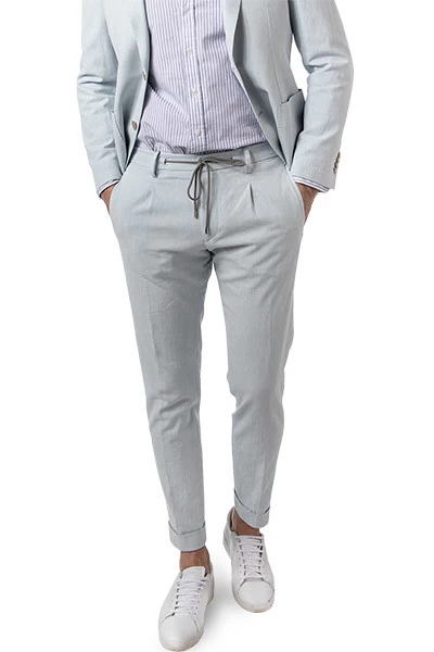 Baldessarini Hose, Leinen, Hellblau Meliert