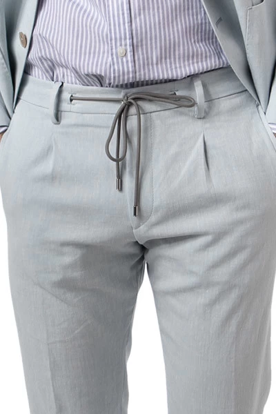 Baldessarini Hose, Leinen, Hellblau Meliert – Bild 3