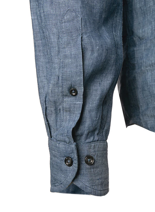 Baldessarini Hemd, Reines Leinen, Jeansblau – Bild 3