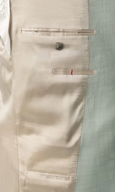 CINQUE Anzug Cimonopoli Mit Weste, Super Slim Fit, Schurwoll-Stretch, Salbei Meliert – Bild 2