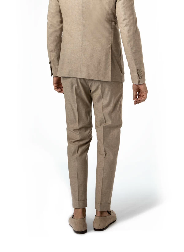 Strellson Hose Luc, Slim Fit, Baumwolle-Leinen, Sand – Bild 2