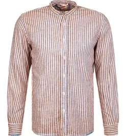 BOB Hemd, Leinen, Mango-blau Gestreift