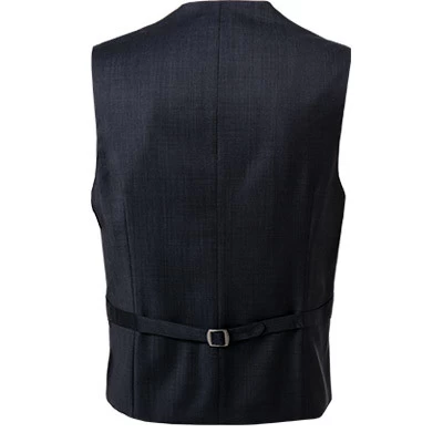 Weste, Schurwoll-Stretch, Marine Meliert – Bild 3