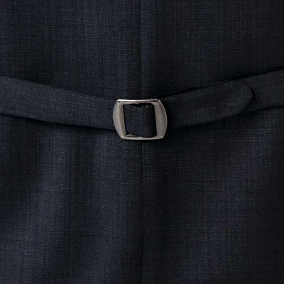 Weste, Schurwoll-Stretch, Marine Meliert – Bild 2