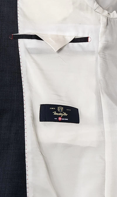 Anzug Mit Weste, Slim Fit, Schurwoll-Stretch, Marine Meliert – Bild 6