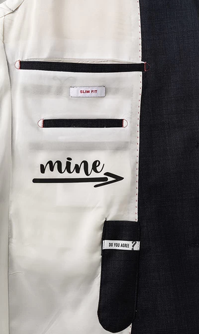 Anzug Mit Weste, Slim Fit, Schurwoll-Stretch, Marine Meliert – Bild 2