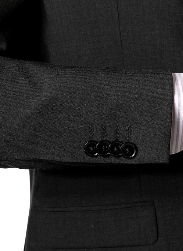 Digel Anzug Mit Weste, Modern Fit, Schurwolle, Anthrazit Meliert – Bild 5