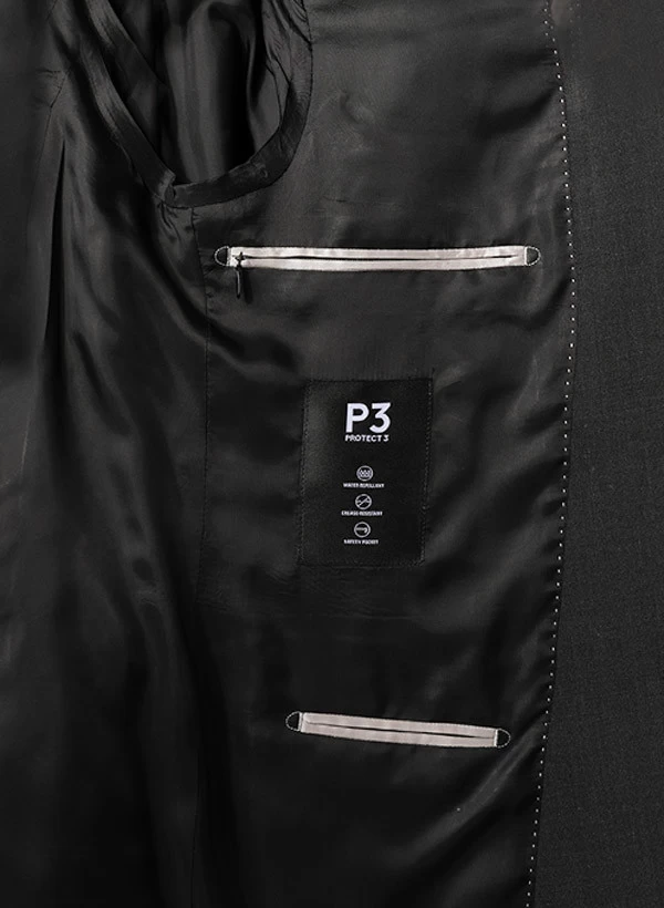 Digel Anzug Mit Weste, Modern Fit, Schurwolle, Anthrazit Meliert – Bild 2