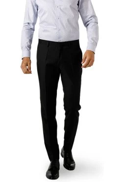 ROY ROBSON Hose, Schurwoll-Stretch Super130 LANIFICIO FLLI CERRUTI, Schwarz