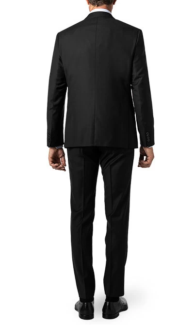 ROY ROBSON Anzug, Regular Fit, Schurwolle Super130 F.LLI CERRUTI, Schwarz – Bild 3