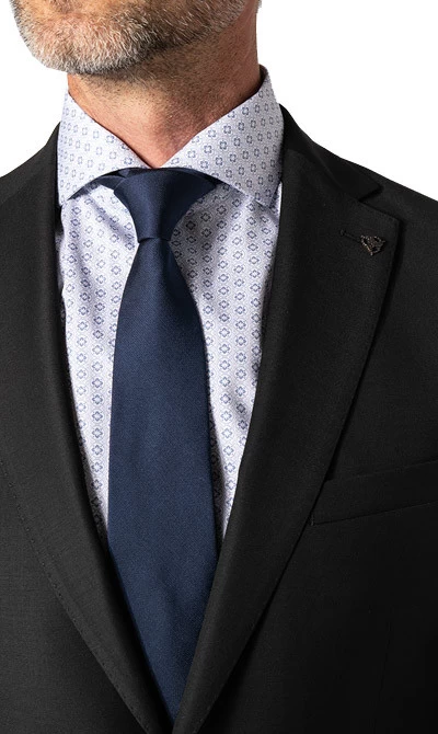 ROY ROBSON Anzug, Regular Fit, Schurwolle Super130 F.LLI CERRUTI, Schwarz – Bild 4