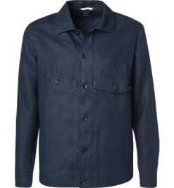 Overshirt, Reines Leinen, Navy
