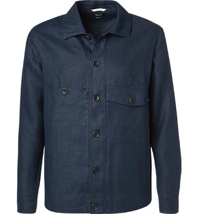 Overshirt, Reines Leinen, Navy