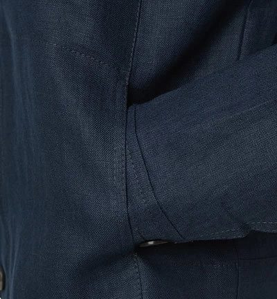 Overshirt, Reines Leinen, Navy – Bild 2