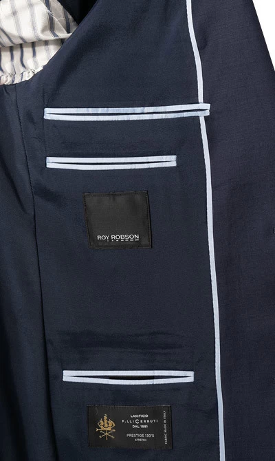 ROY ROBSON Anzug, Regular Fit, Schurwolle Super130 F.LLI CERRUTI, Navy – Bild 2
