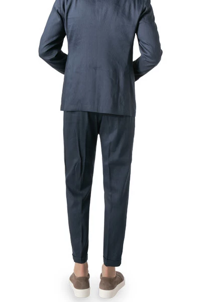 Strellson Hose, Slim Fit, Leinen-Stretch, Nachtblau – Bild 2