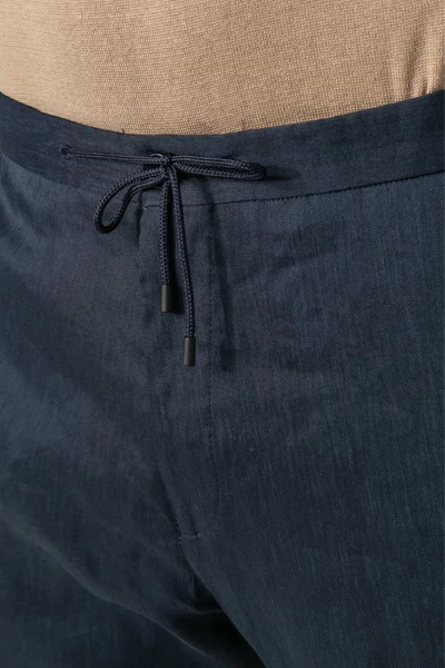 Strellson Hose, Slim Fit, Leinen-Stretch, Nachtblau – Bild 3