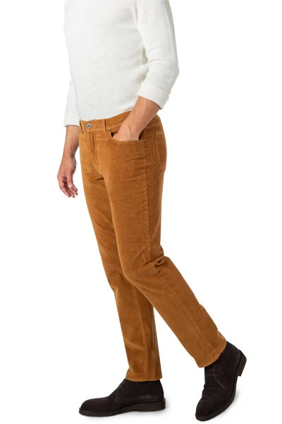 BRAX Hose Cooper, Regular Fit, Cord, Karamell – Bild 2