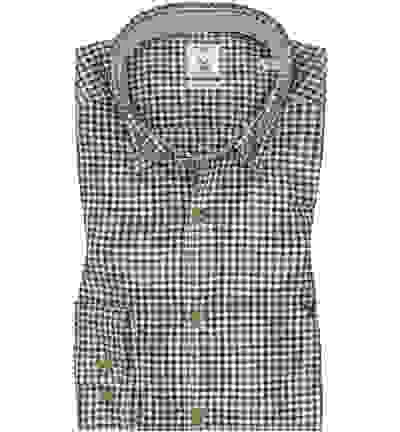 Pure Hemd, Slim Fit, Baumwolle, Grün Kariert – Bild 4