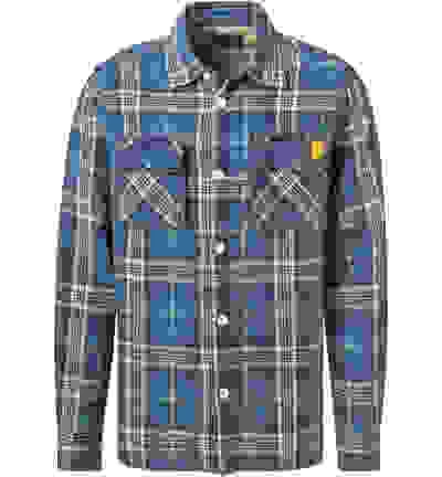 Overshirt, Twill, Blau Kariert – Bild 6