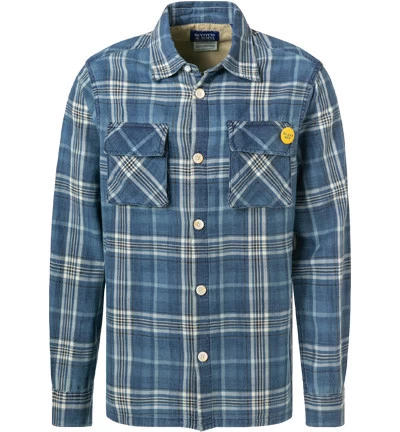 Overshirt, Twill, Blau Kariert