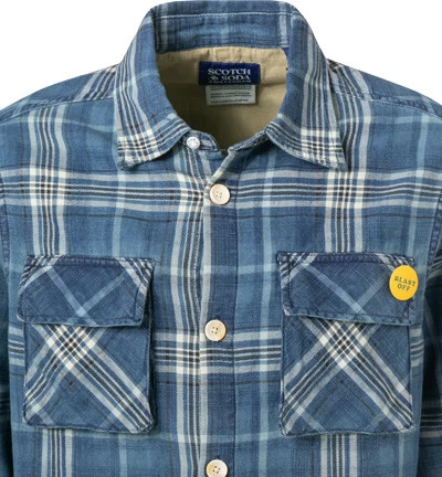 Overshirt, Twill, Blau Kariert – Bild 3