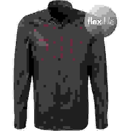 OLYMP Hemd, Body Fit, Mikrofaser Atmungsaktiv, Granat Kariert – Bild 5