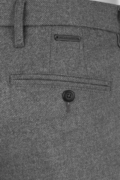 Alberto Cargohose Wind, Slim Fit, Flanell, Grau Meliert – Bild 2