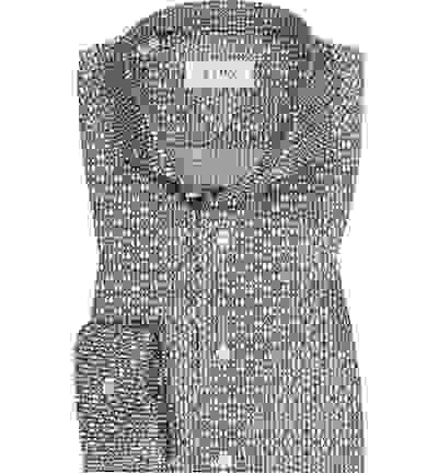 ETON Hemd, Slim Fit, Baumwolle, Dunkelblau Gemustert – Bild 4