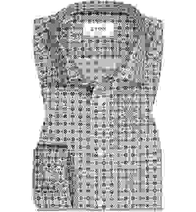 ETON Hemd, Classic Fit, Baumwolle, Braun Gemustert – Bild 4