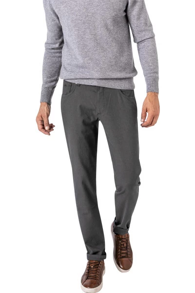 Bugatti Hose, Regular Fit, Baumwolle, Anthrazit Meliert