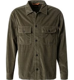 BOSS ORANGE Overshirt, Cord, Olive