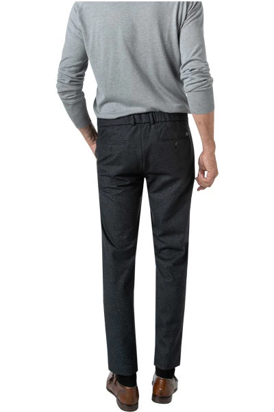 Bugatti Bundfaltenhose, Mikrofaser, Nachtblau Meliert – Bild 3