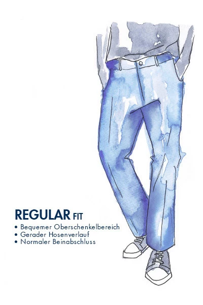 Bugatti Bundfaltenhose, Mikrofaser, Nachtblau Meliert – Bild 4