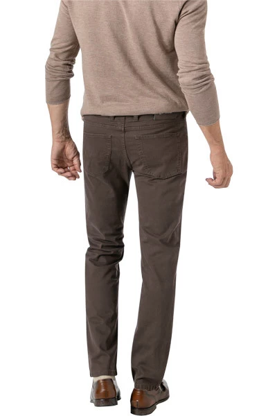 Hose, Modern Fit, Bio Baumwolle, Braun – Bild 3