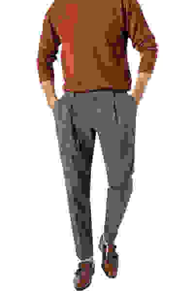 Bundfaltenhose Tarmac-U, Slim Fit, Baumwolle, Graubraun Meliert – Bild 5