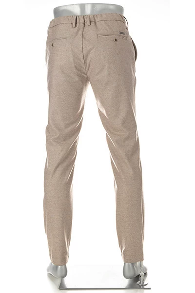 Alberto Hose Jump, Slim Fit, Flanell, Beige Meliert – Bild 5