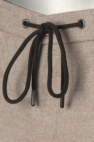 Alberto Hose Jump, Slim Fit, Flanell, Beige Meliert – Bild 4