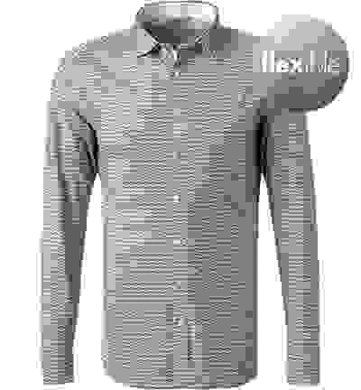 Hemd, Jersey, Weinrot-weiß Gemustert – Bild 4