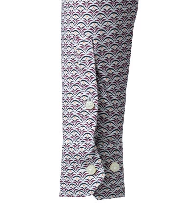 Hemd, Jersey, Weinrot-weiß Gemustert – Bild 2