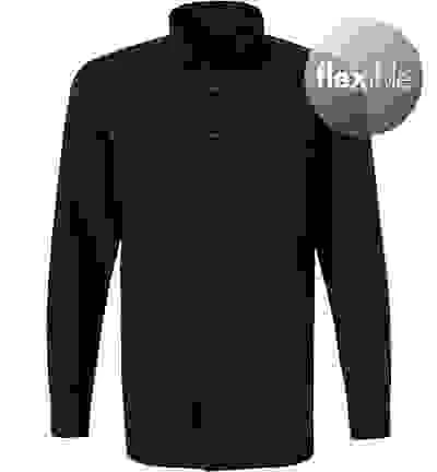 OLYMP Hemd, Modern Fit, Jersey Geruchshemmend, Extra Langer Arm, Schwarz – Bild 4