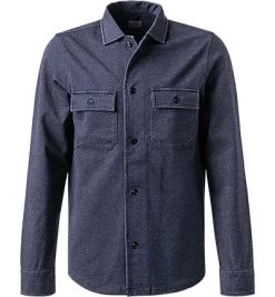 OLYMP Overshirt, Body Fit, Jersey, Marine Meliert