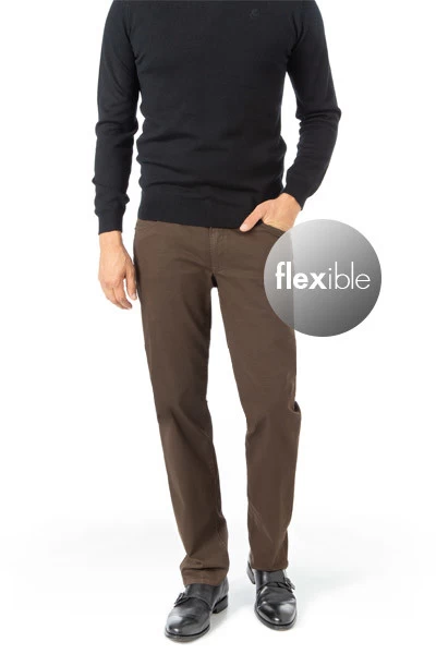 BRAX Hose Cadiz, Baumwolle, Nougat Meliert