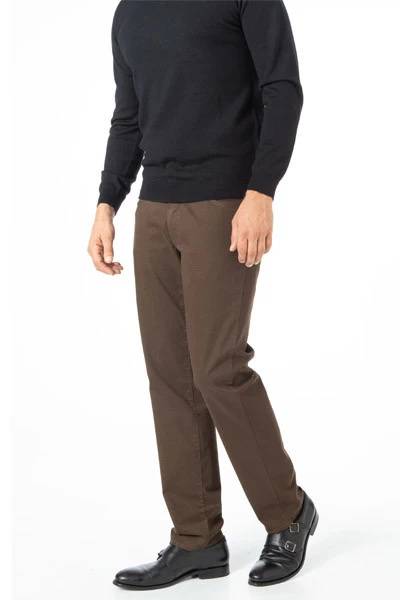 BRAX Hose Cadiz, Baumwolle, Nougat Meliert – Bild 2