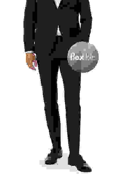 Hose, Shape Fit, Schurwolle, Schwarz – Bild 4